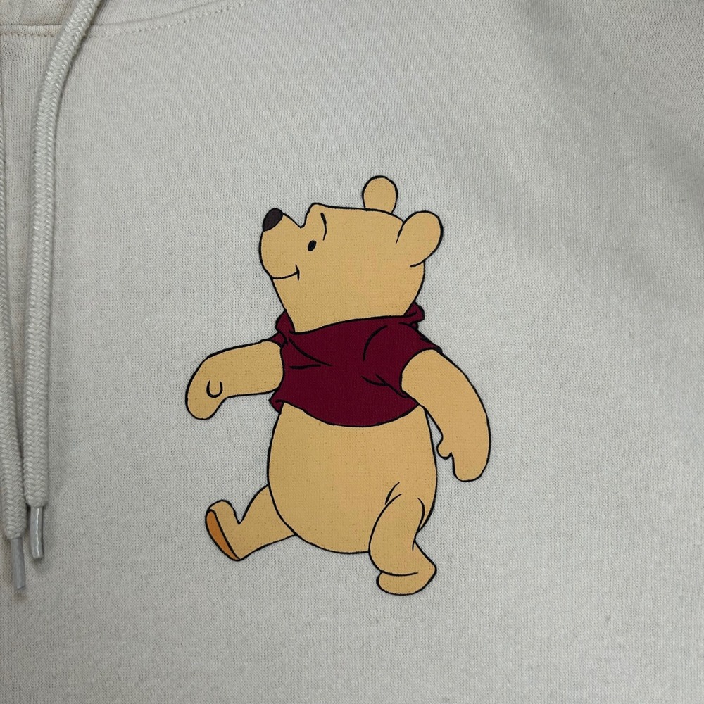Disney Winnie the Pooh Kids Hoodie Almond Beige Patch Sleeve LH42404FH M 8-10‎ - Picture 4 of 11